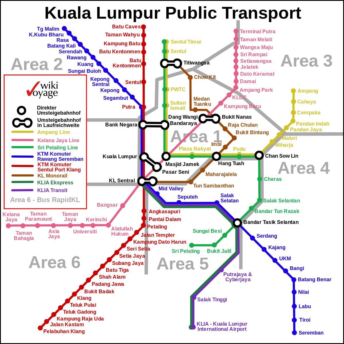 openbare vervoer kuala lumpur kaart