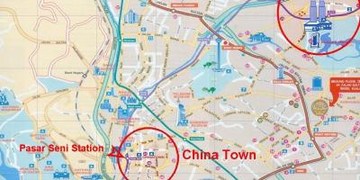 Chinatown in kuala lumpur kaart