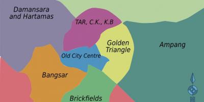 Kuala lumpur distrik kaart