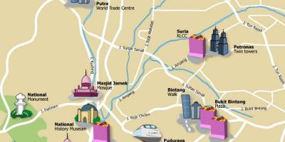Kuala lumpur plekke van belang kaart