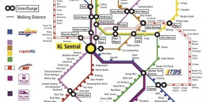 Kuala lumpur vervoer-map