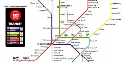 Metro kaart van kuala lumpur
