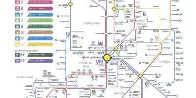 Kuala lumpur transit spoor kaart