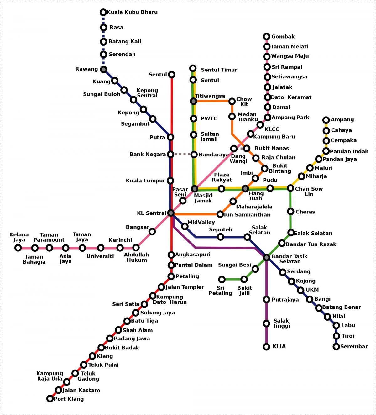 maleisië metro kaart