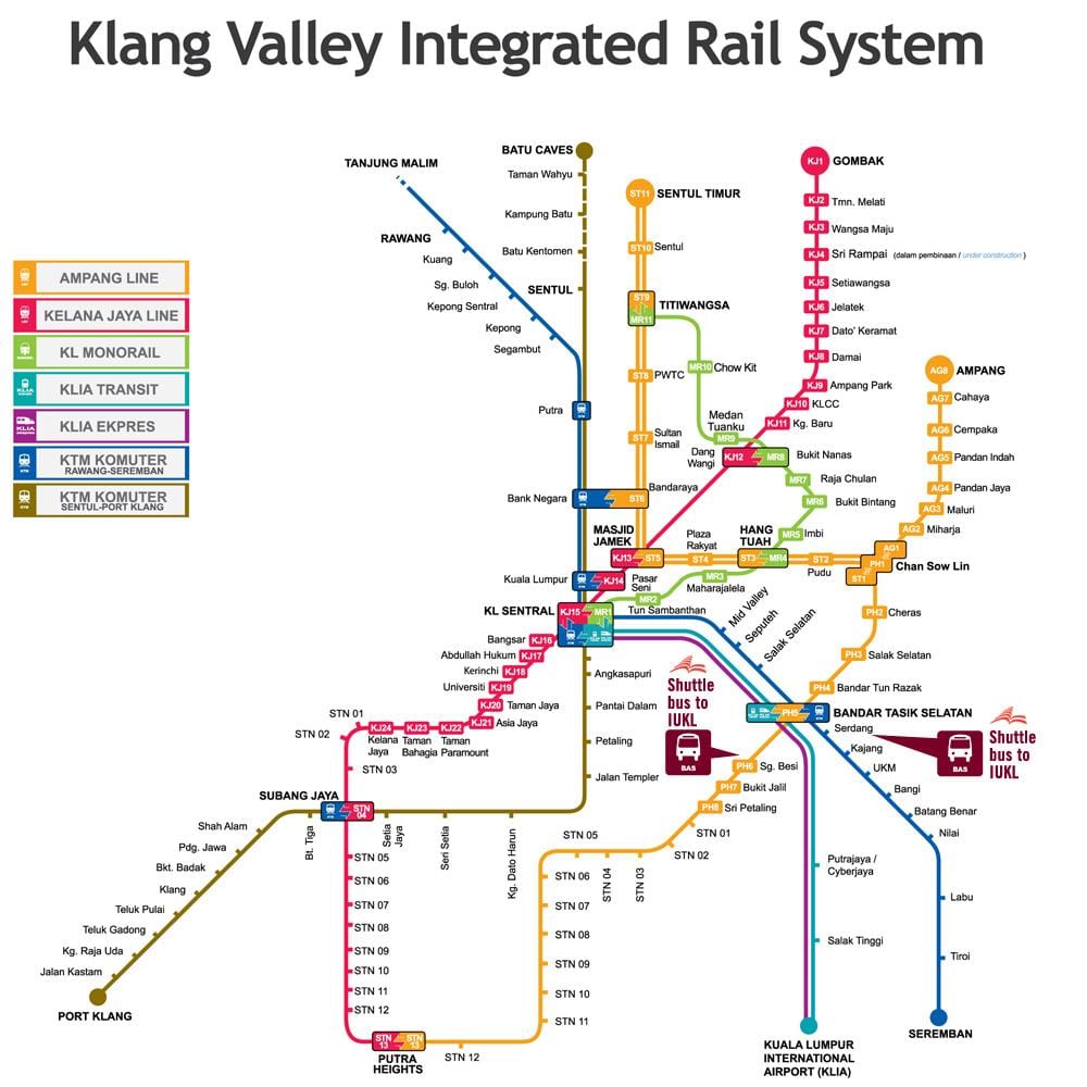 kuala lumpur stasie kaart