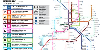 Lrt-stasie kuala lumpur kaart